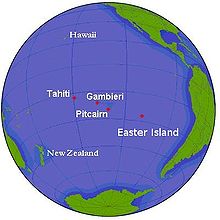 pazifik ozean Pitcairn insel